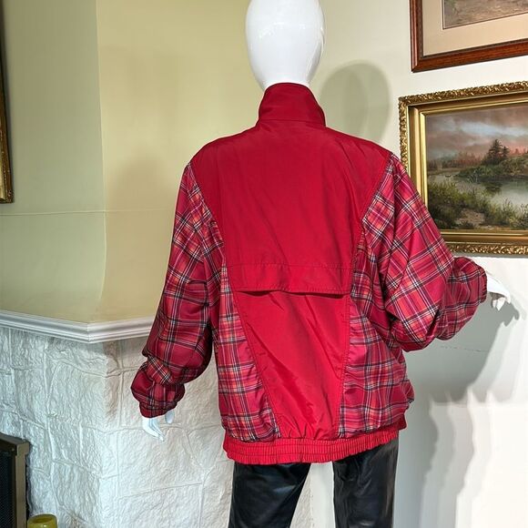 Vintage Garneau Plaid Windbreaker Bomber Jacket - Picture 6 of 16